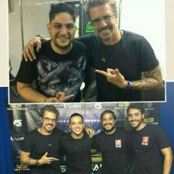 nos bastidores, Tuca encontrou com o cantor Wesley SafadÃ£o e com a dupla Jorge e Matheus